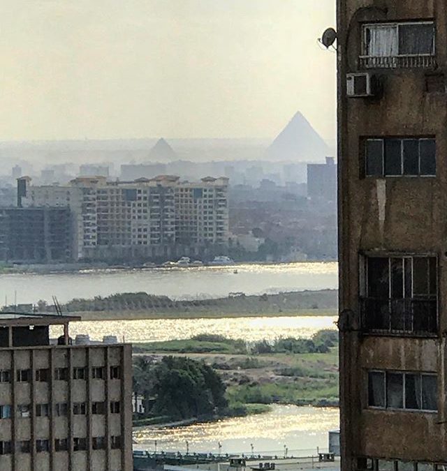 view from kitchen window #pyramids #cairo